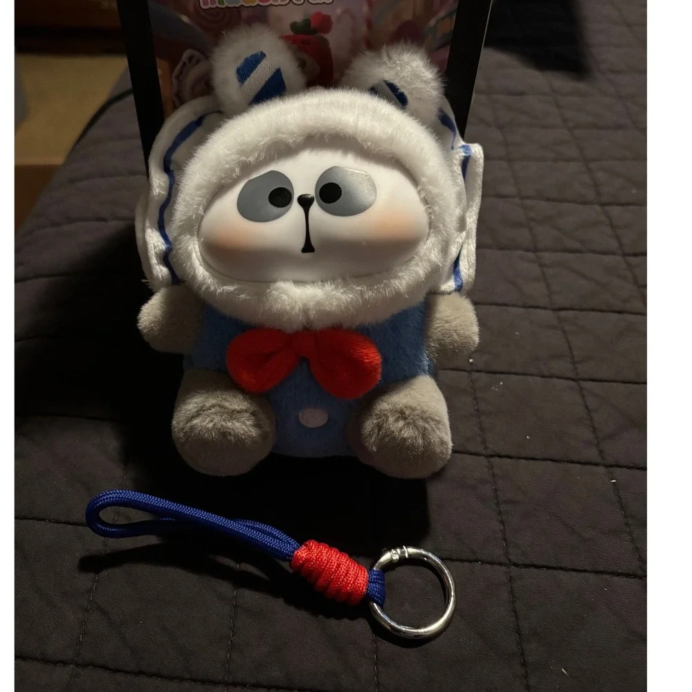 Mr. Pa Candy Series Sweet Bunny Plush Collectible Blind Box Mystery Toy Blue Red